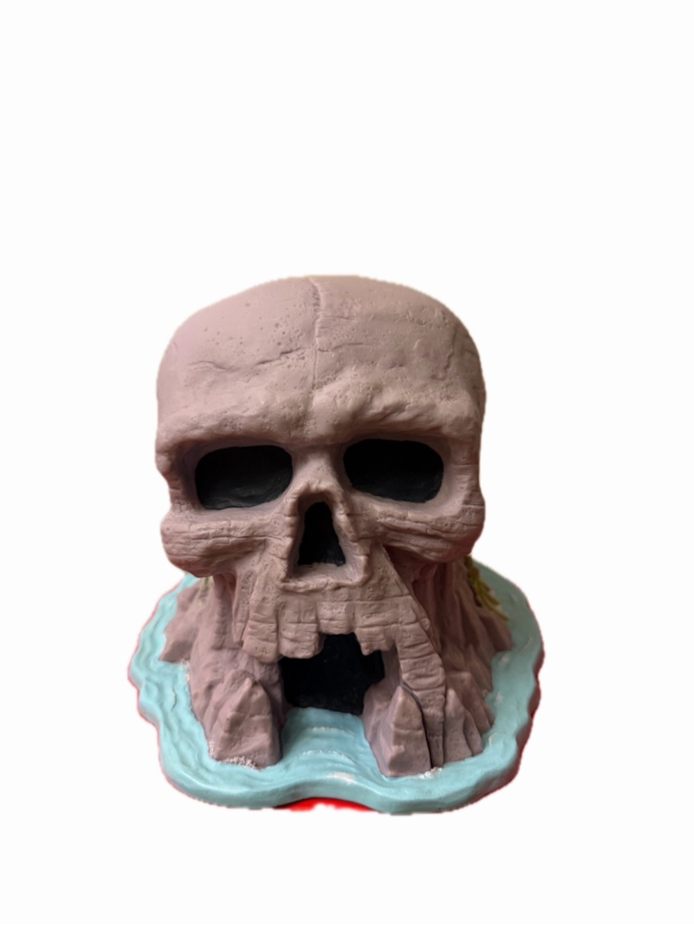 Vintage RARE Peter Pan Disney Skull Rock Island Plastic Piggy Bank With Stopper
